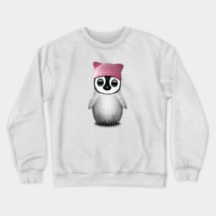 Cute Baby Penguin Wearing Pussy Hat Crewneck Sweatshirt